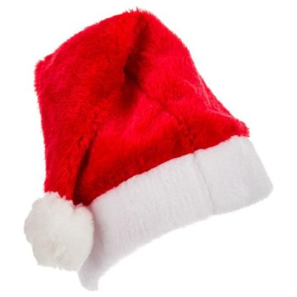 Accessoire Festif | Chapeau de Noël Adulte "Peluche" 43cm Rouge Accessoire Festif Accessoire Festif