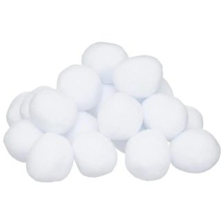 Accessoire Festif | Lot de 15 Boules de Neige "Manteau" 7cm Blanc Accessoire Festif Accessoire Festif