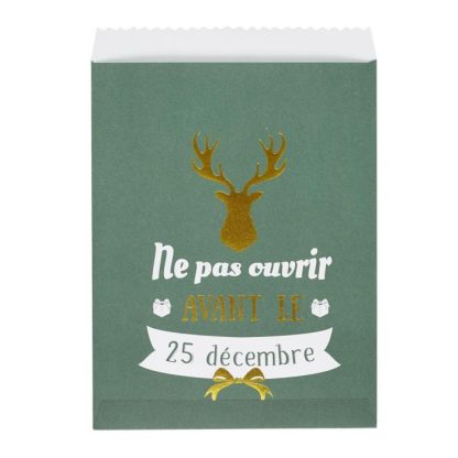 Accessoire Festif | Lot de 4 Pochettes Cadeaux "Noël" 30cm Multicolore Accessoire Festif Accessoire Festif