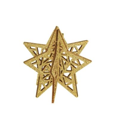 Accessoire Festif | Puzzle 3D à Personnaliser "Étoile de Noël" 8cm Naturel Accessoire Festif Accessoire Festif