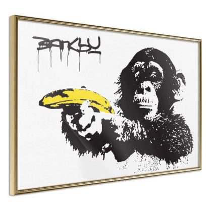 Affiche Murale | Affiche Murale Encadrée "Banksy Banana Gun I" Affiche Murale Affiche Murale