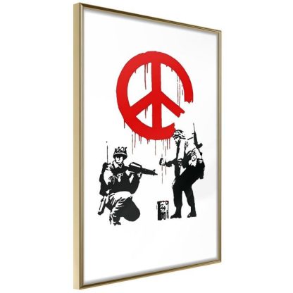 Affiche Murale | Affiche Murale Encadrée "Banksy CND Soldiers I" Affiche Murale Affiche Murale