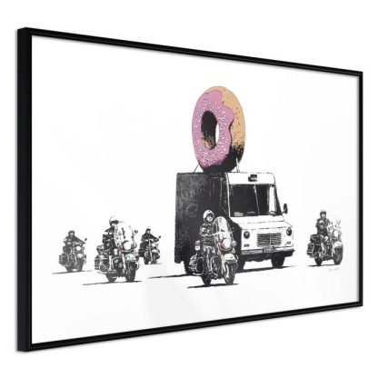 Affiche Murale | Affiche Murale Encadrée "Banksy Donuts Strawberry" Affiche Murale Affiche Murale