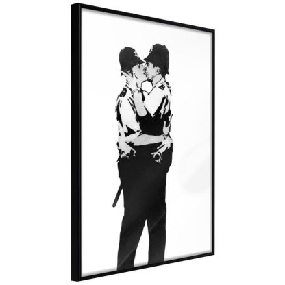 Affiche Murale | Affiche Murale Encadrée "Banksy Kissing Coppers I" Affiche Murale Affiche Murale