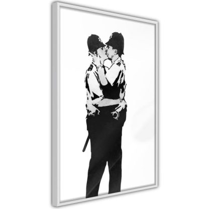 Affiche Murale | Affiche Murale Encadrée "Banksy Kissing Coppers I" Affiche Murale Affiche Murale