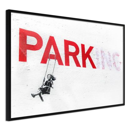 Affiche Murale | Affiche Murale Encadrée "Banksy Parking" Affiche Murale Affiche Murale