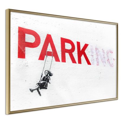 Affiche Murale | Affiche Murale Encadrée "Banksy Parking" Affiche Murale Affiche Murale