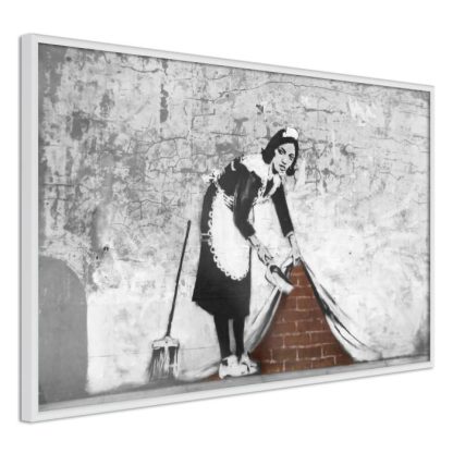 Affiche Murale | Affiche Murale Encadrée "Banksy Sweep it Under the Carpet" Affiche Murale Affiche Murale