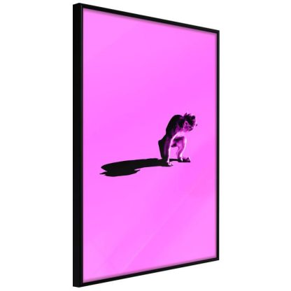 Affiche Murale | Affiche Murale Encadrée "Monkey on Pink Background" Affiche Murale Affiche Murale