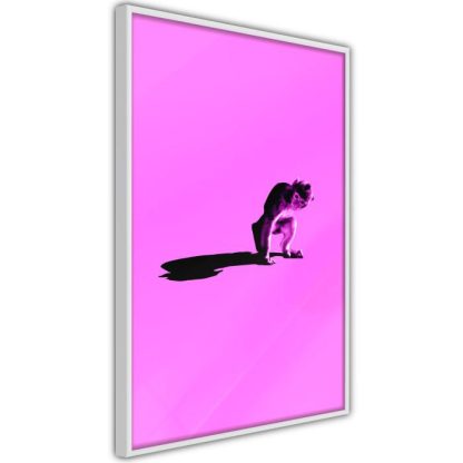 Affiche Murale | Affiche Murale Encadrée "Monkey on Pink Background" Affiche Murale Affiche Murale