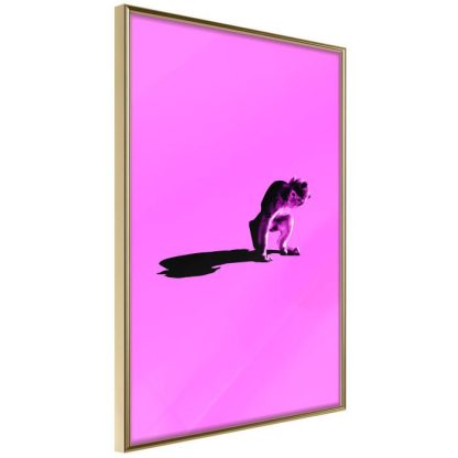 Affiche Murale | Affiche Murale Encadrée "Monkey on Pink Background" Affiche Murale Affiche Murale