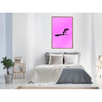 Affiche Murale | Affiche Murale Encadrée "Monkey on Pink Background" Affiche Murale Affiche Murale