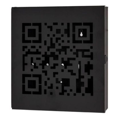 Boîte à Clés | Boîte à Clés Métal "QR Code" 24cm Noir Boîte à Clés Boîte à Clés