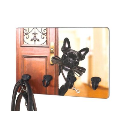 Boîte à Clés | Porte-Clés Mural "Chien" 30cm Marron & Noir Boîte à Clés Boîte à Clés