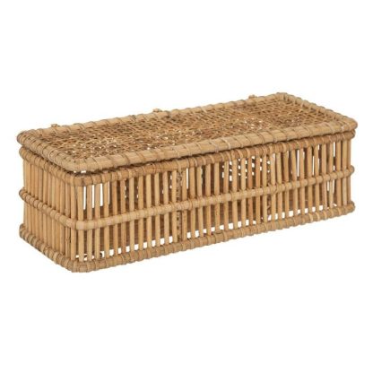 Boîte de Rangement | Boîte de Rangement en Rotin "Lour" 31cm Beige Boîte de Rangement Beige