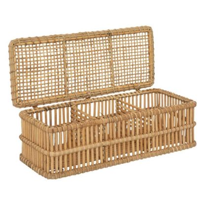 Boîte de Rangement | Boîte de Rangement en Rotin "Lour" 31cm Beige Boîte de Rangement Beige