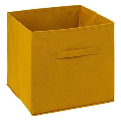 Boîte de Rangement | Boîte de Rangement Pliable "Basic" 31x31cm Moutarde Boîte de Rangement Boîte de Rangement