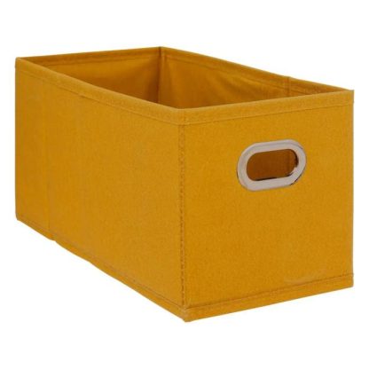 Boîte de Rangement | Boîte de Rangement Pliable "Nell" 15x31cm Moutarde Boîte de Rangement Boîte de Rangement