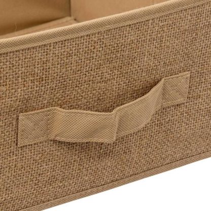 Boîte de Rangement | Boîte de Rangement "Toile de Jute" 31x31cm Beige Lin Boîte de Rangement Beige Lin