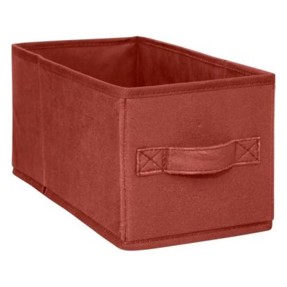 Boîte de Rangement | Boîte de Rangement Velours "Mix N Modul" 15x31cm Terracotta Boîte de Rangement Boîte de Rangement