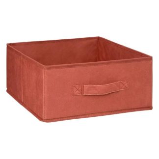 Boîte de Rangement | Boîte de Rangement Velours "Mix N Modul" 31x31cm Terracotta Boîte de Rangement Boîte de Rangement