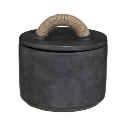 Boîte de Rangement | Lot de 2 Boîtes Déco "Origines" 19cm Noir Boîte de Rangement Boîte de Rangement