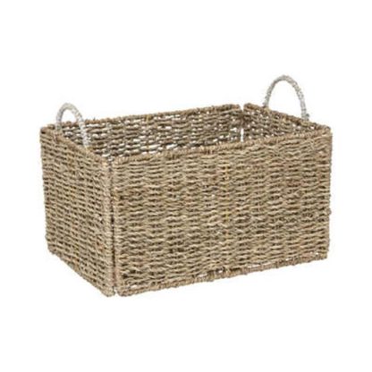 Boîte de Rangement | Lot de 3 Caisses Cagettes Déco "Palm" 38cm Beige Boîte de Rangement Beige