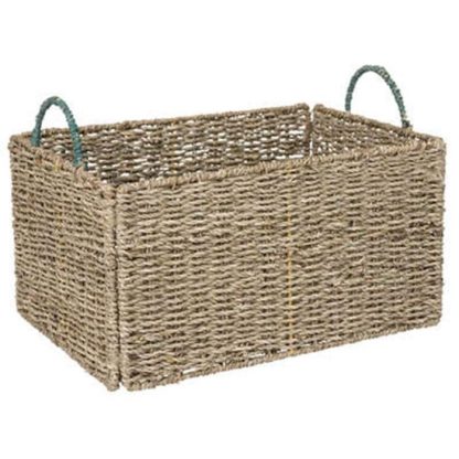 Boîte de Rangement | Lot de 3 Caisses Cagettes Déco "Palm" 38cm Beige Boîte de Rangement Beige