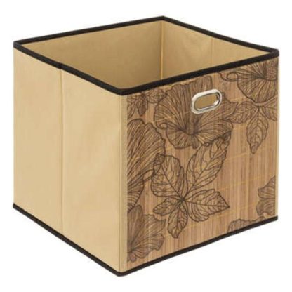 Boîte de Rangement | Panier de Rangement "Blackflora" 31cm Beige Boîte de Rangement Beige