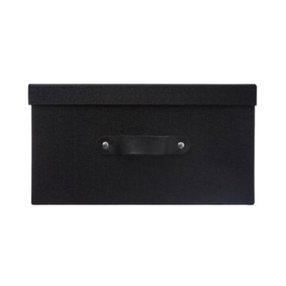 Boîte de Rangement | Set de 4 Boîtes de Rangement "Elio" 39cm Noir Boîte de Rangement Boîte de Rangement