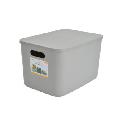 Boîte de Stockage | Boîte de Rangement Avec Couvercle "Iris" 15,5L Gris Boîte de Stockage Boîte de Stockage