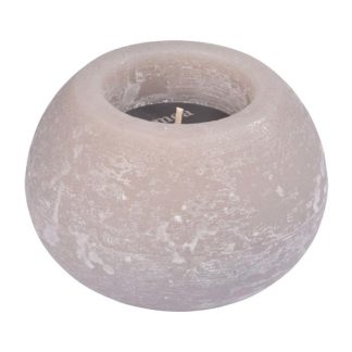 Bougie | Bougie Boule Déco "Rustique" 13cm Lin Bougie Bougie