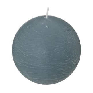 Bougie | Bougie Boule "Rustic" 10cm Bleu Orage Bougie Bleu Orage