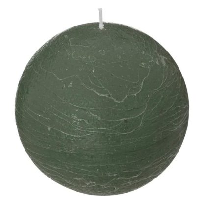 Bougie | Bougie Boule "Rustic" 10cm Vert Eucalyptus Bougie Bougie