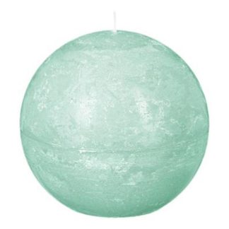 Bougie | Bougie Boule "Rustic" 10cm Vert Menthe Bougie Bougie