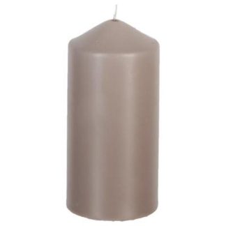 Bougie | Bougie Cylindrique "Basic" 14cm Taupe Bougie Bougie