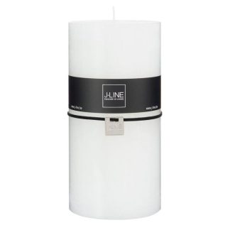 Bougie | Bougie Cylindrique Déco "Junina" 20cm Blanc Bougie Blanc