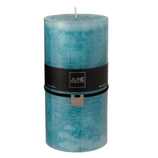 Bougie | Bougie Cylindrique Déco "Junina" 20cm Bleu Azur Bougie Bleu Azur