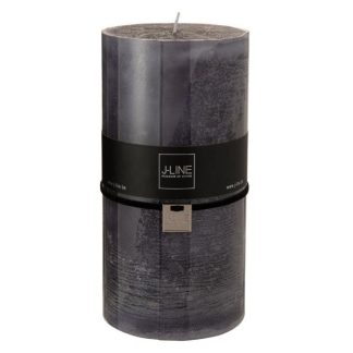 Bougie | Bougie Cylindrique Déco "Junina" 20cm Gris Granite Bougie Bougie