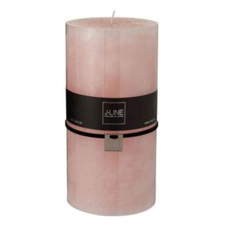 Bougie | Bougie Cylindrique Déco "Junina" 20cm Rose Poudré Bougie Bougie