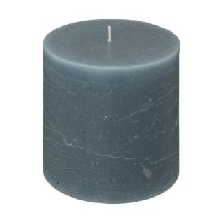 Bougie | Bougie Cylindrique "Rustic" 10cm Bleu Orage Bougie Bleu Orage