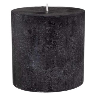 Bougie | Bougie Cylindrique "Rustic" 10cm Noir Bougie Bougie