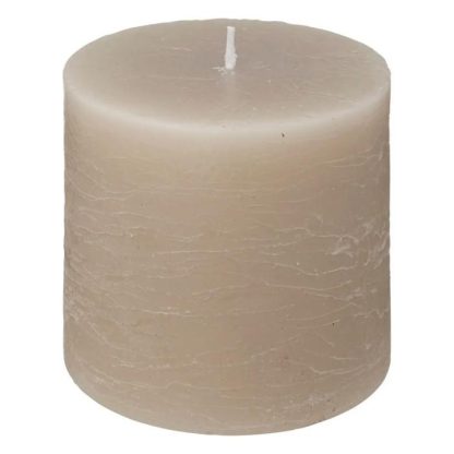 Bougie | Bougie Cylindrique "Rustic" 10cm Taupe Bougie Bougie