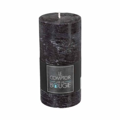 Bougie | Bougie Cylindrique "Rustic" 14cm Noir Bougie Bougie