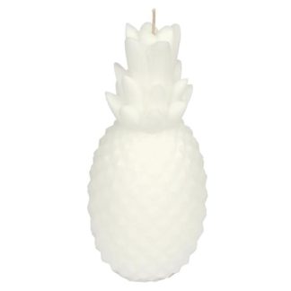 Bougie | Bougie Déco "Ananas Tropical" 20cm Blanc Bougie Blanc