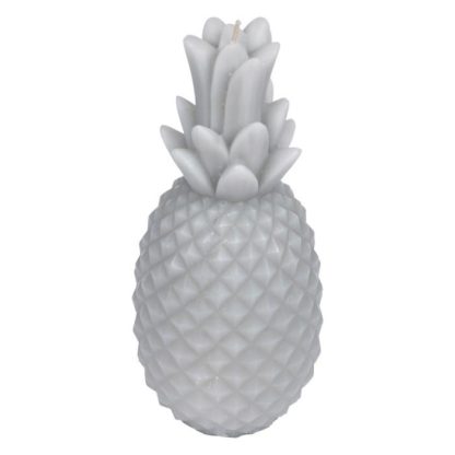 Bougie | Bougie Déco "Ananas Tropical" 20cm Gris Bougie Bougie