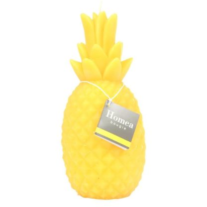 Bougie | Bougie Déco "Ananas Tropical" 20cm Jaune Bougie Bougie