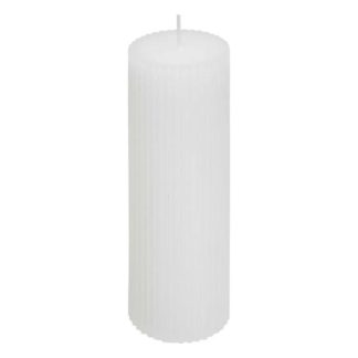 Bougie | Bougie Déco "Demi" 14cm Blanc Bougie Blanc