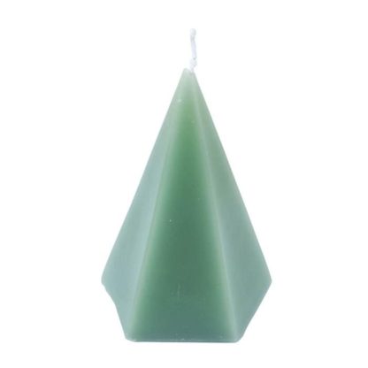 Bougie | Bougie Déco Pyramide "Arty" 12cm Céladon Bougie Bougie