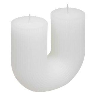 Bougie | Bougie Design "Demi" 400g Blanc Bougie Bougie